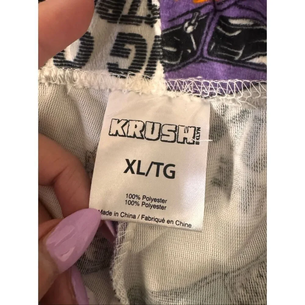 KRUSH BKLYN King of the Street Hot Rod Checkered Fleece Pajama Pants Men's XL